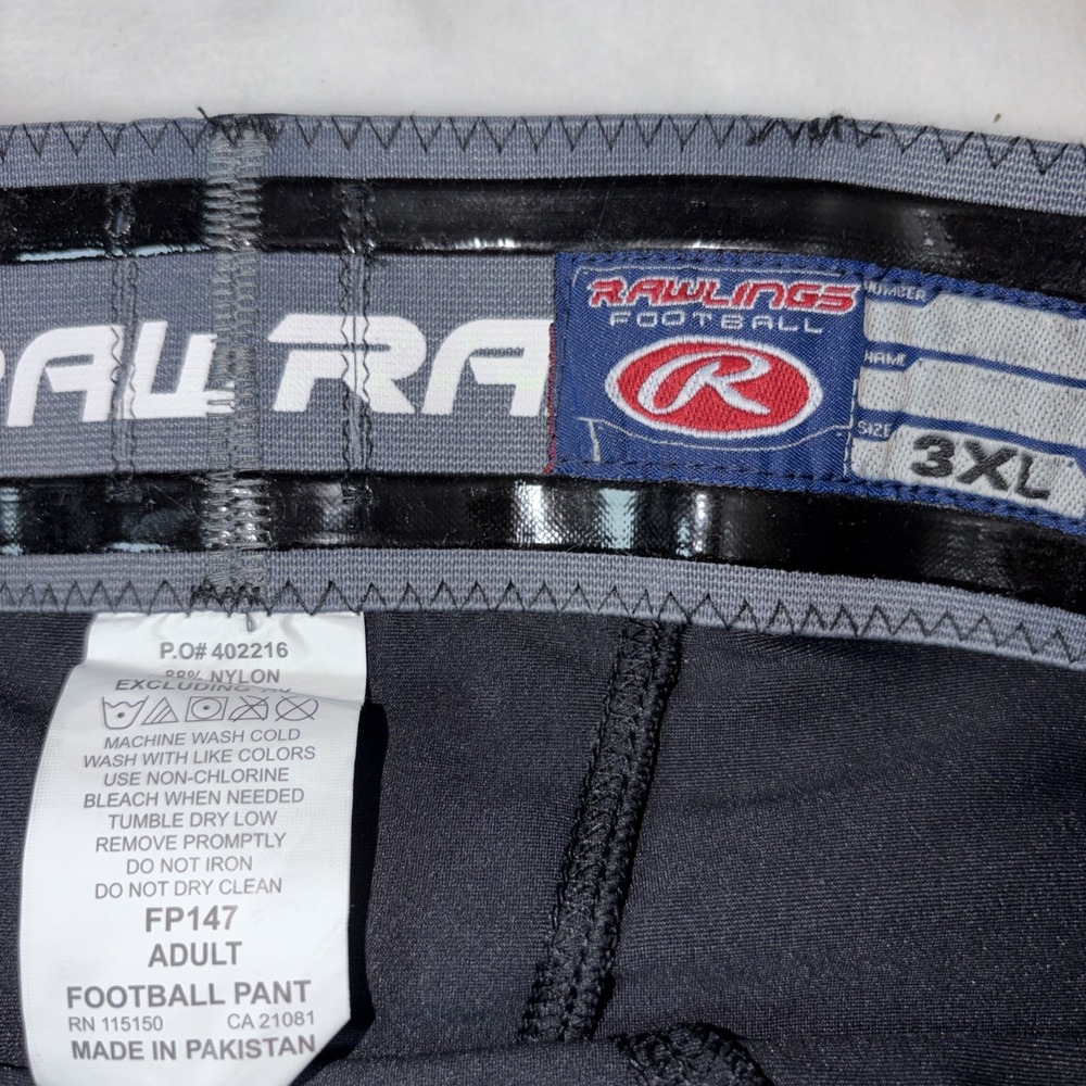 Rawlings FP147 Adult Slotted High Perform Game/Practice Football Pant 3XL No Pad - Picture 6 of 10